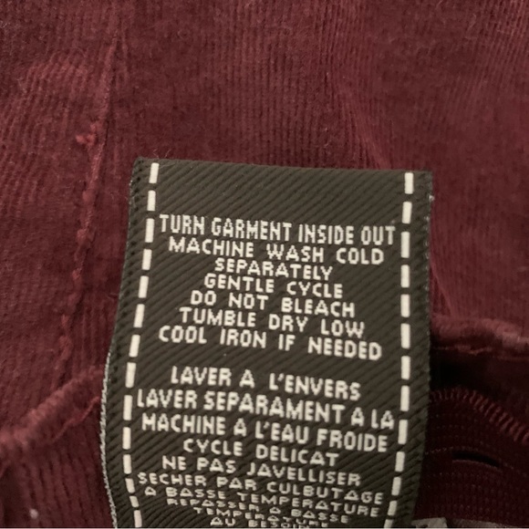 7 For All Mankind Girls Burgundy Velvet Jeans 6X - Picture 4 of 10